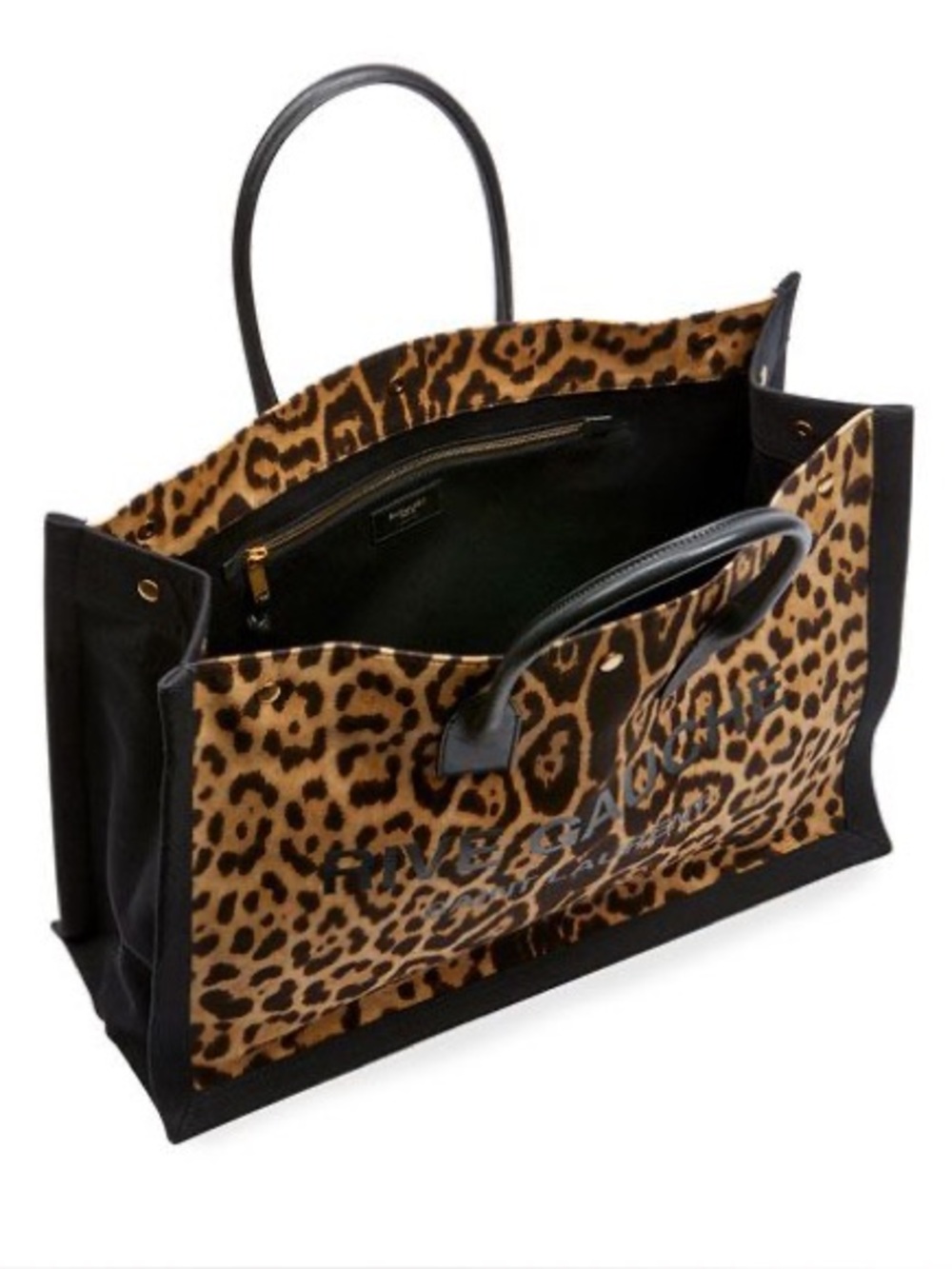 Saint Laurent Rive Gauche Tote Bag in Leopard Print